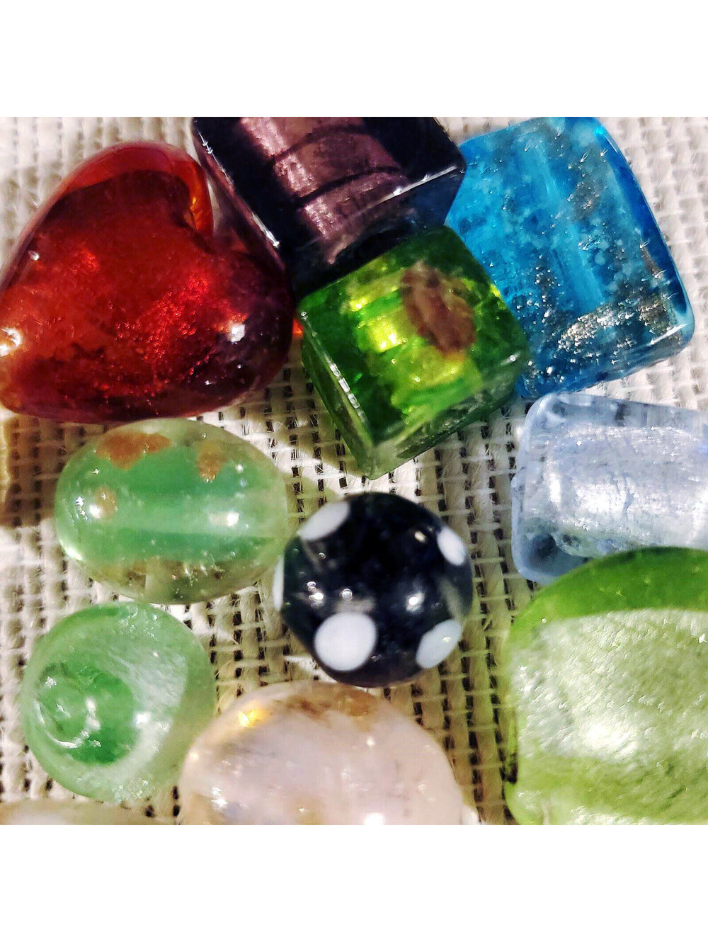 New Vintage Stock Artisan Murano Lampwork Style Glass Beads Bundle 1521